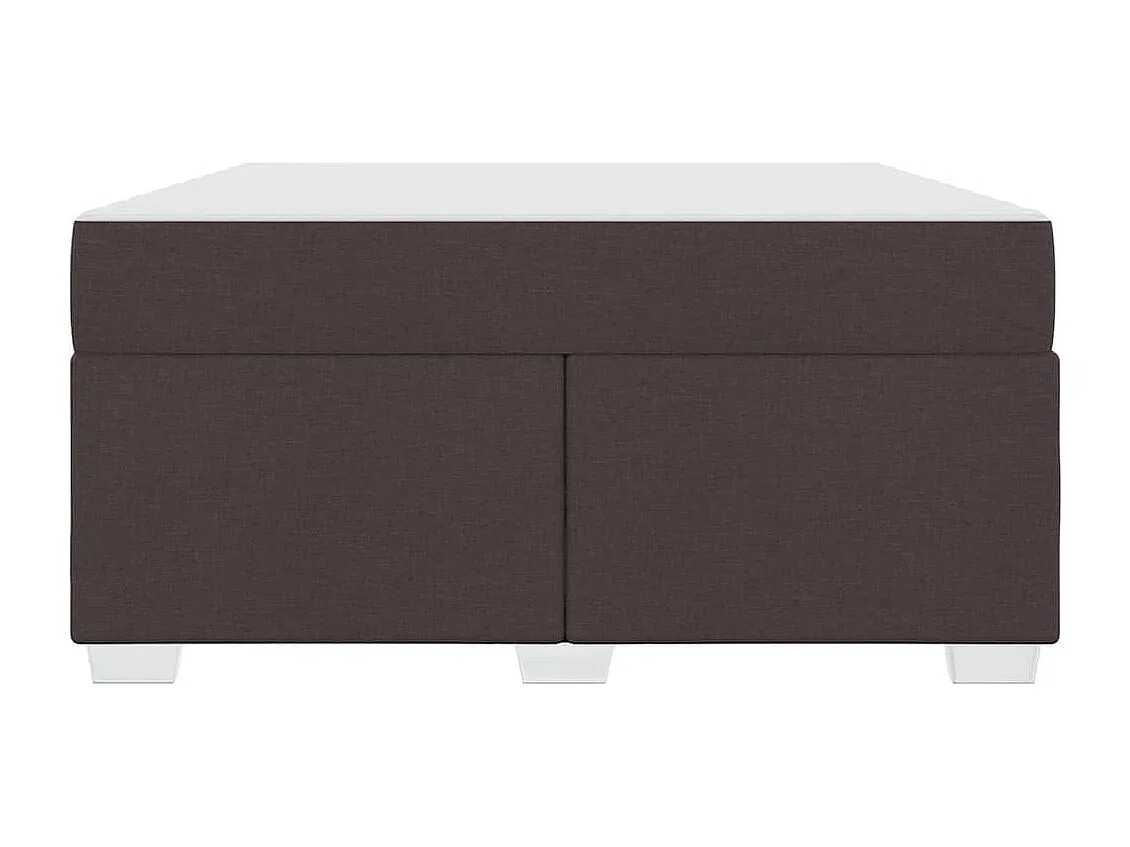 Cadre de lit Marron foncé 140 x 200 cm tissu