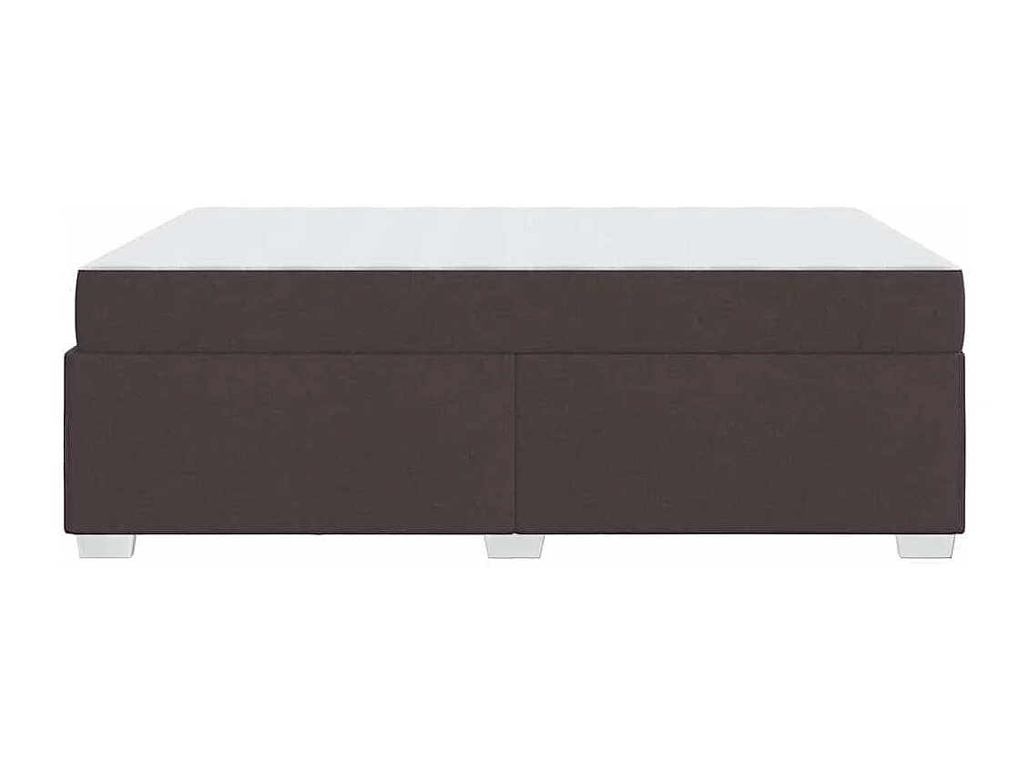 Cadre de lit Marron foncé 140 x 200 cm tissu