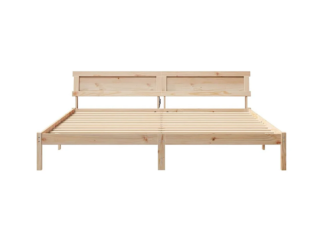 Cadre de lit Marron 180 x 200 cm Bois massif en pin