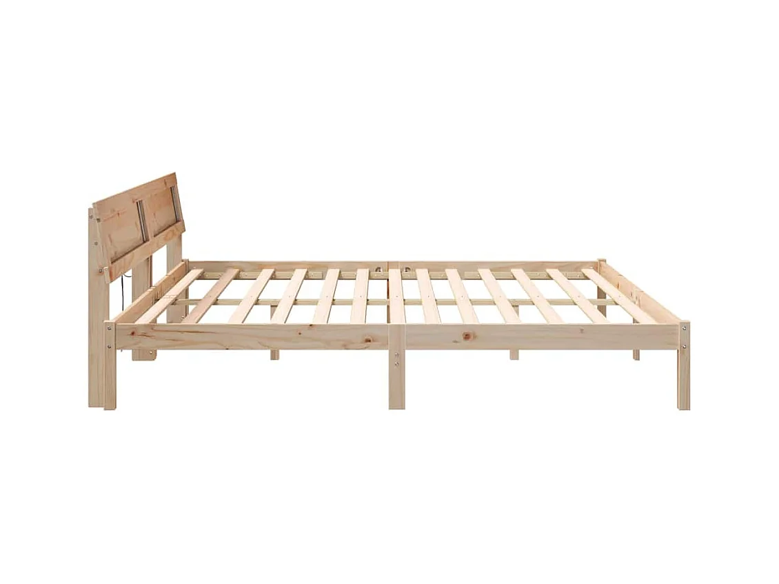 Cadre de lit Marron 180 x 200 cm Bois massif en pin