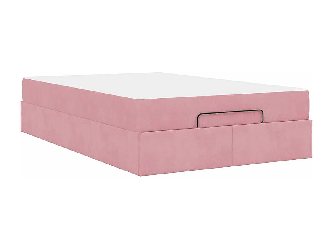 Cadre de lit avec matelas Rose 140 x 190 cm Velours