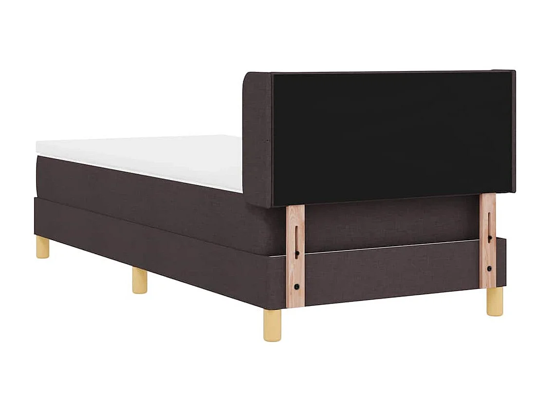 Cama Box com colchão Castanho escuro 90 x 200 cm madeira