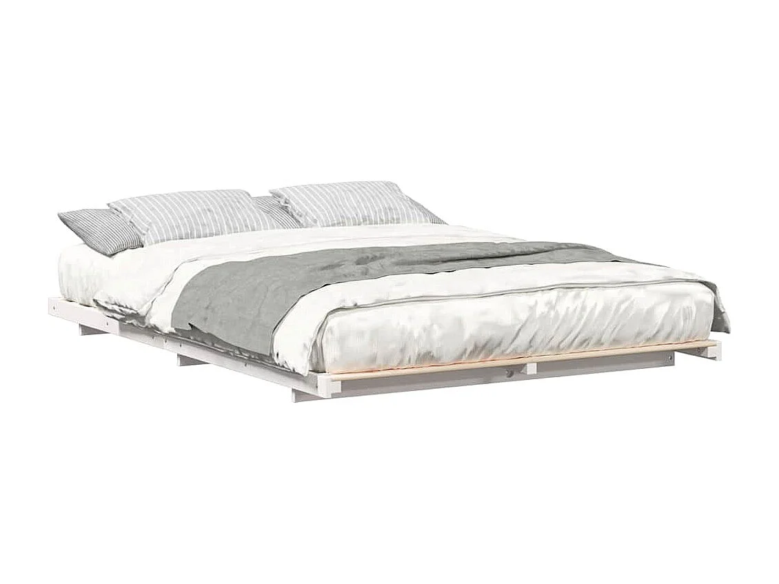 Estrutura de cama de chão Branco 140 x 200 cm