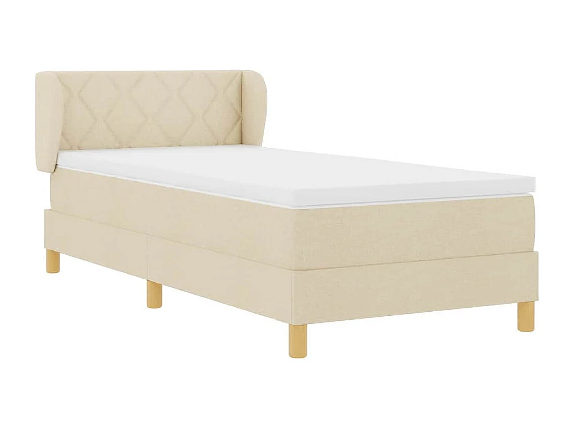Cama Box com Colchão Creme 90x200 cm Fabrico Creme 90 x 190 cm