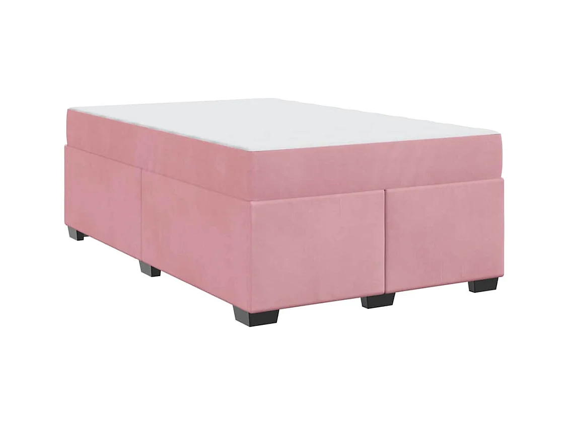 Cadre de lit avec matelas Rose 120 x 190 cm Velours