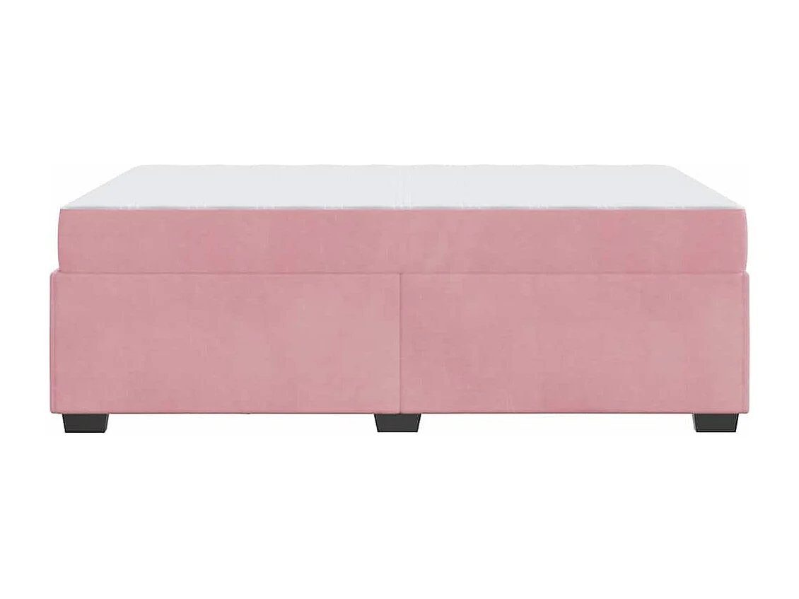 Cadre de lit avec matelas Rose 120 x 190 cm Velours