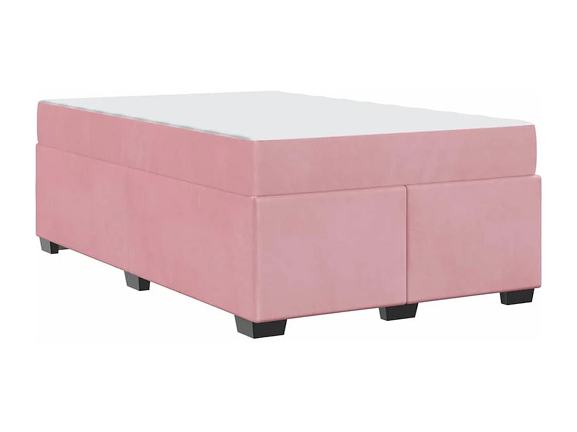 Cadre de lit avec matelas Rose 120 x 190 cm Velours