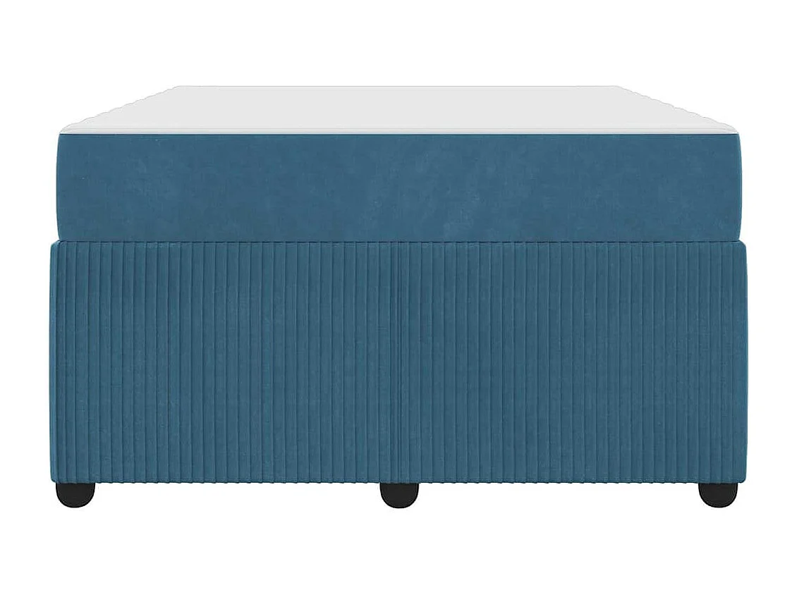 Cadre de lit avec matelas Bleu 120 x 200 cm Velours