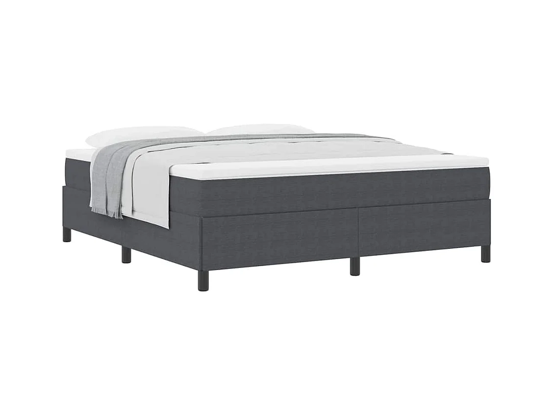 Cadre de lit Gris foncé 180 x 200 cm Tissu en velours côtelé