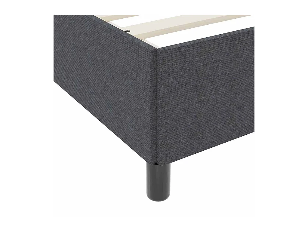 Cadre de lit Gris foncé 180 x 200 cm Tissu en velours côtelé