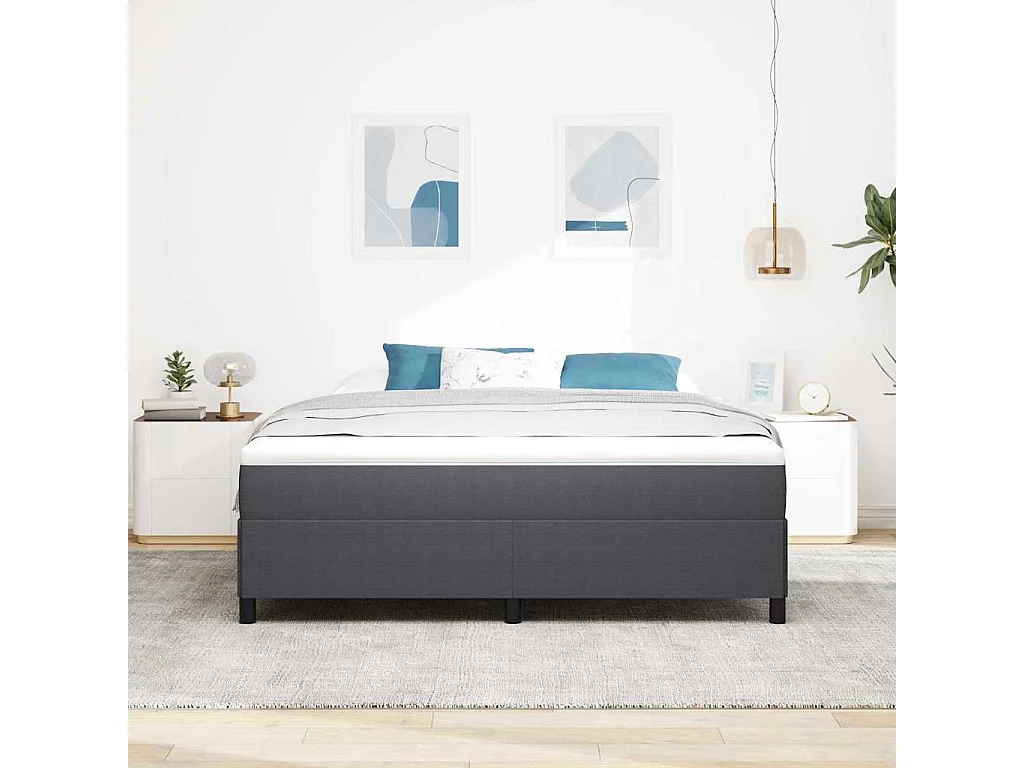 Estructura de cama Gris oscuro 180 x 200 cm Telas de pana