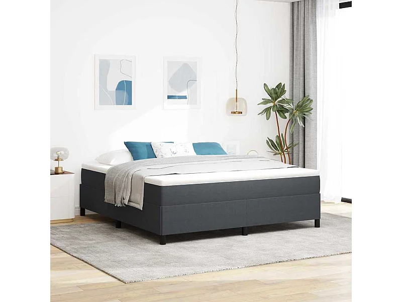 Estructura de cama Gris oscuro 180 x 200 cm Telas de pana