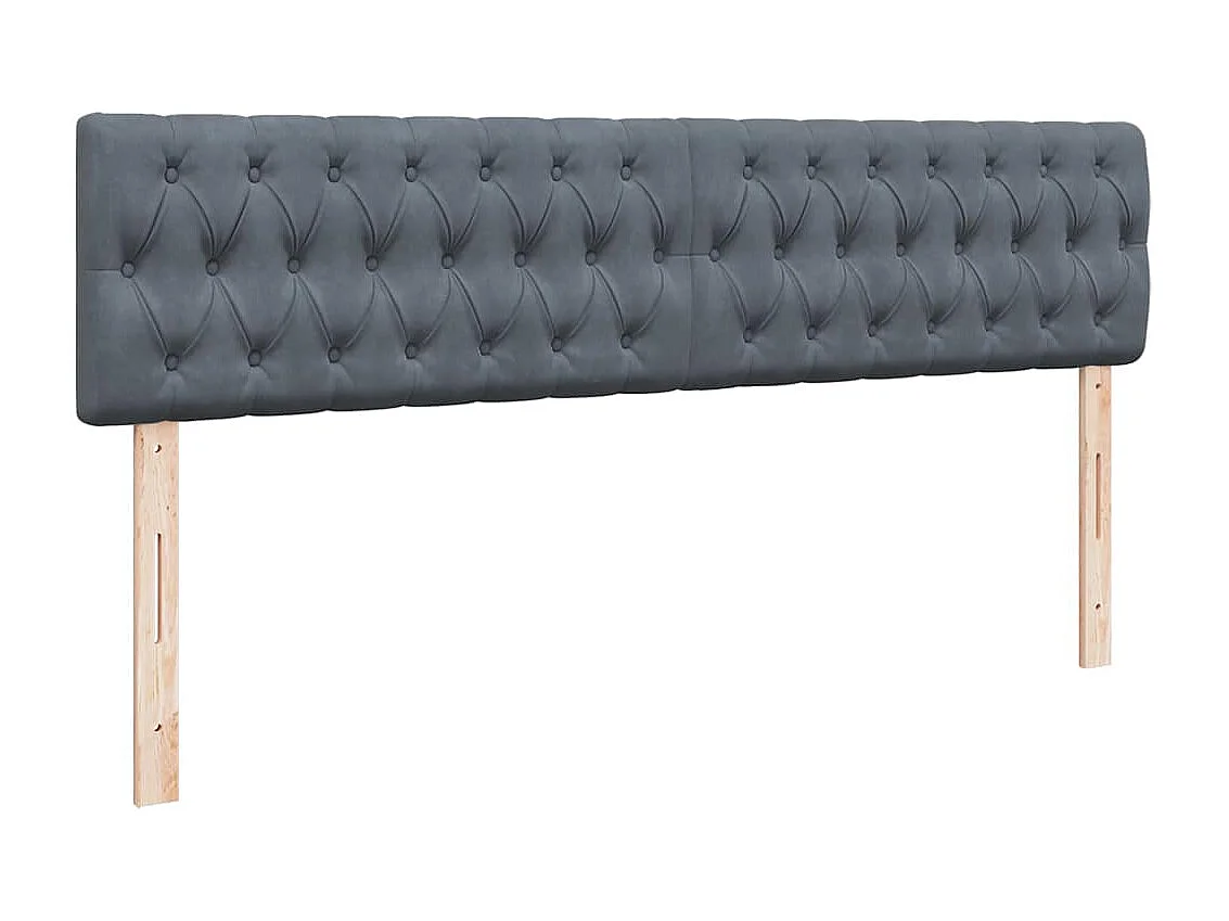 Ottoman bed met matras en LED's 160x200cm fluweel donkergrijs