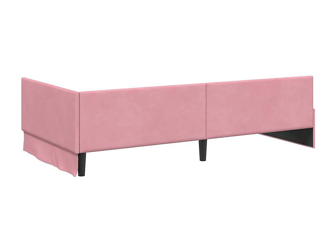 Estructura de cama en esquina Otro Manual Rosa 90 x 190 cm