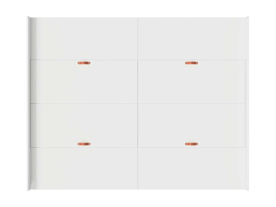 Estrado de cama com arrumação com cabeceira Branco 140 x 200 cm