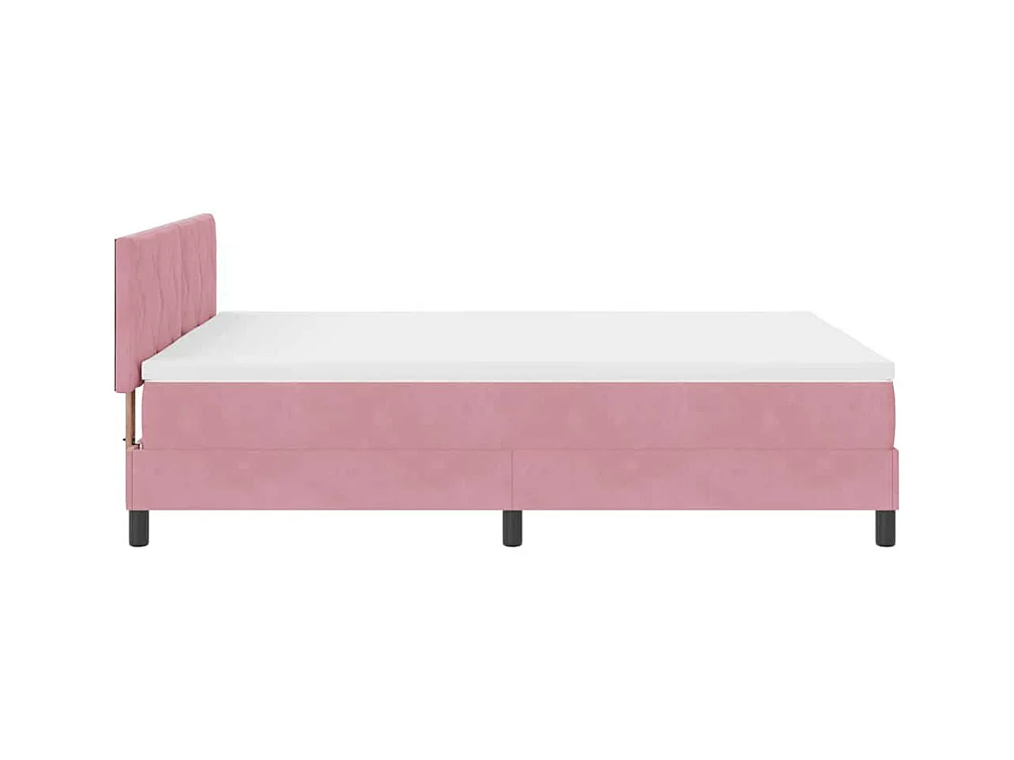 Cadre de lit avec matelas Rose 160 x 200 cm Velours