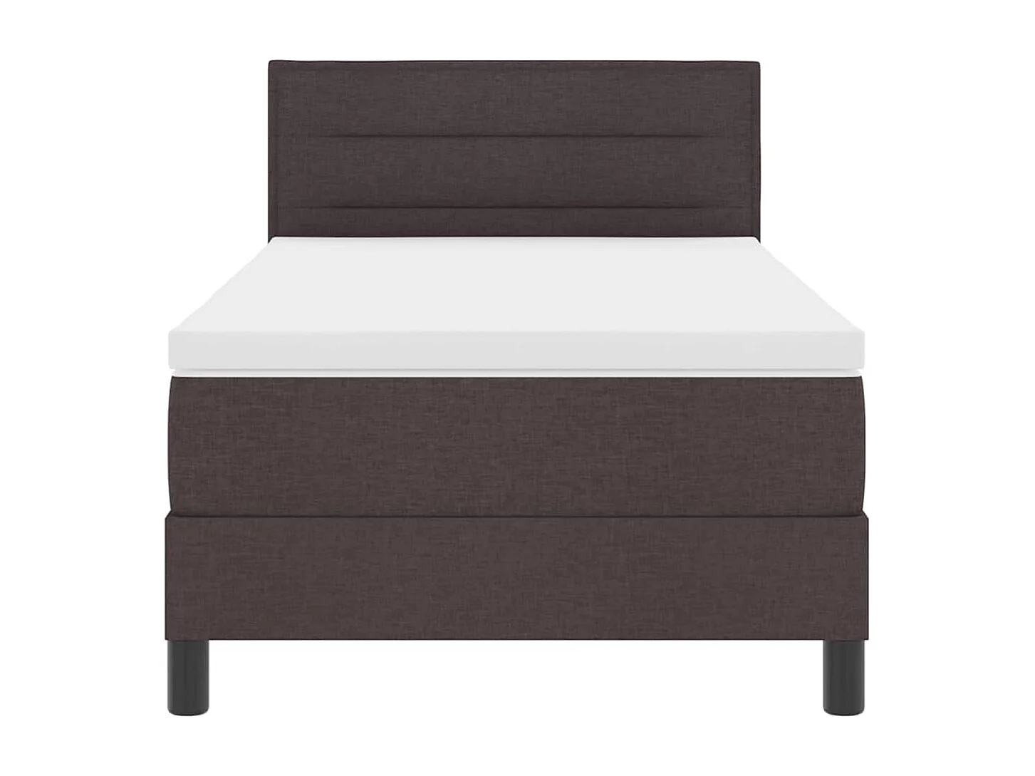 Cama Box com colchão Marrom Escuro 80 x 200 cm tecido