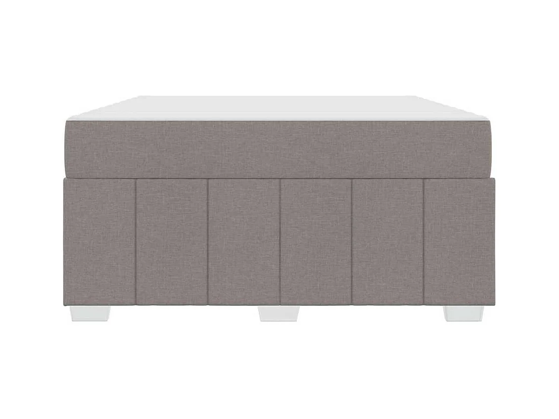 Cadre de lit avec matelas Taupe 160 x 200 cm tissu