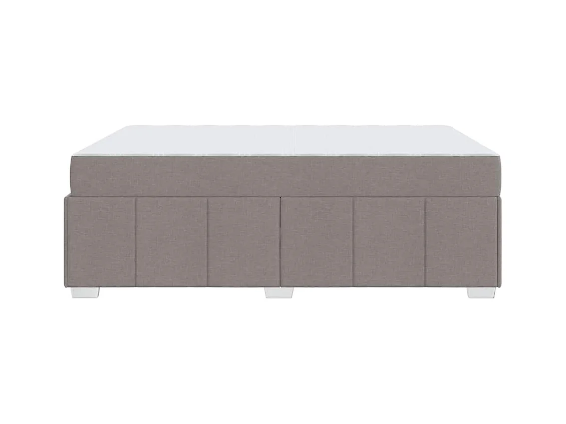 Cadre de lit avec matelas Taupe 160 x 200 cm tissu