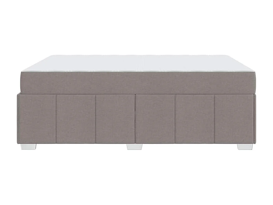 Cadre de lit avec matelas Taupe 160 x 200 cm tissu
