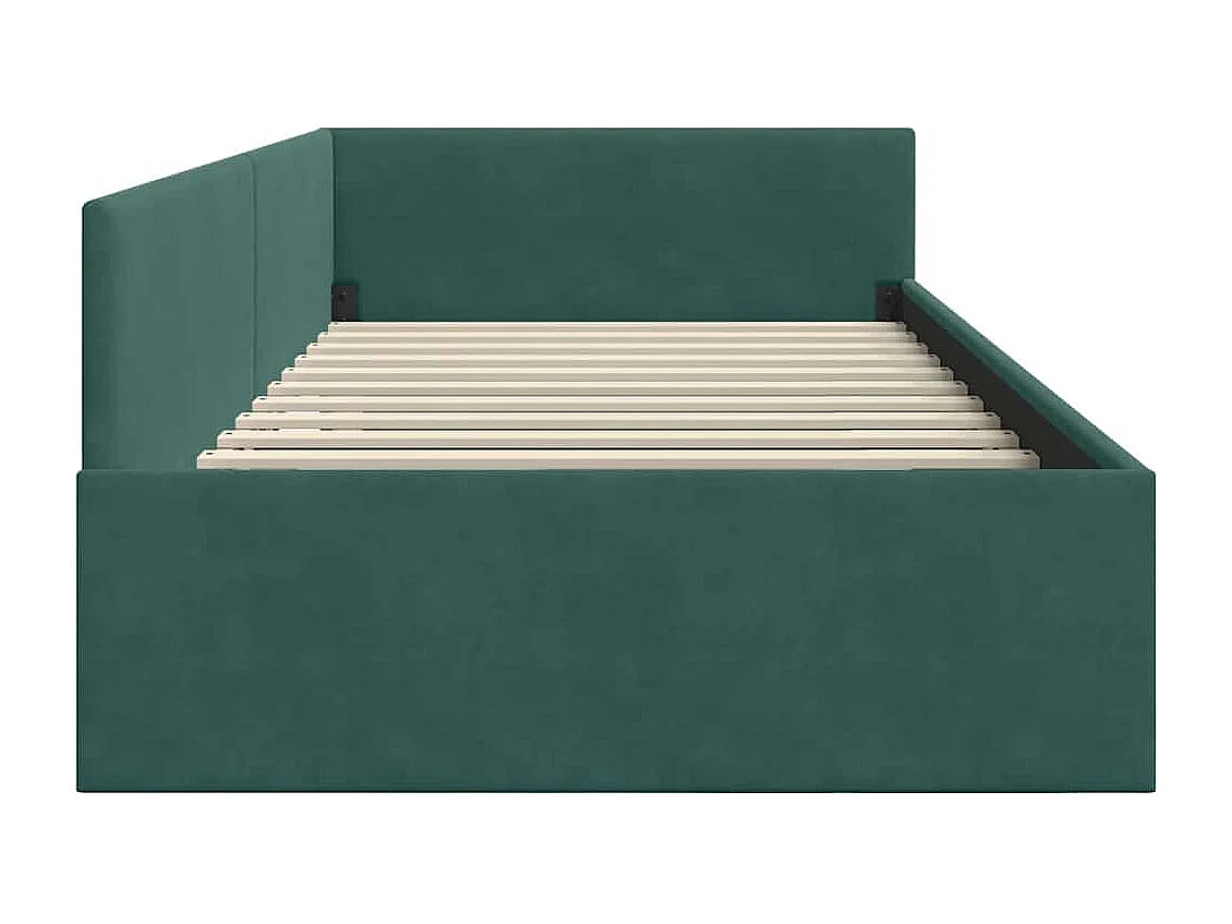 Estrutura de Cama de Canto Outros Verde-escuro 80 x 200 cm