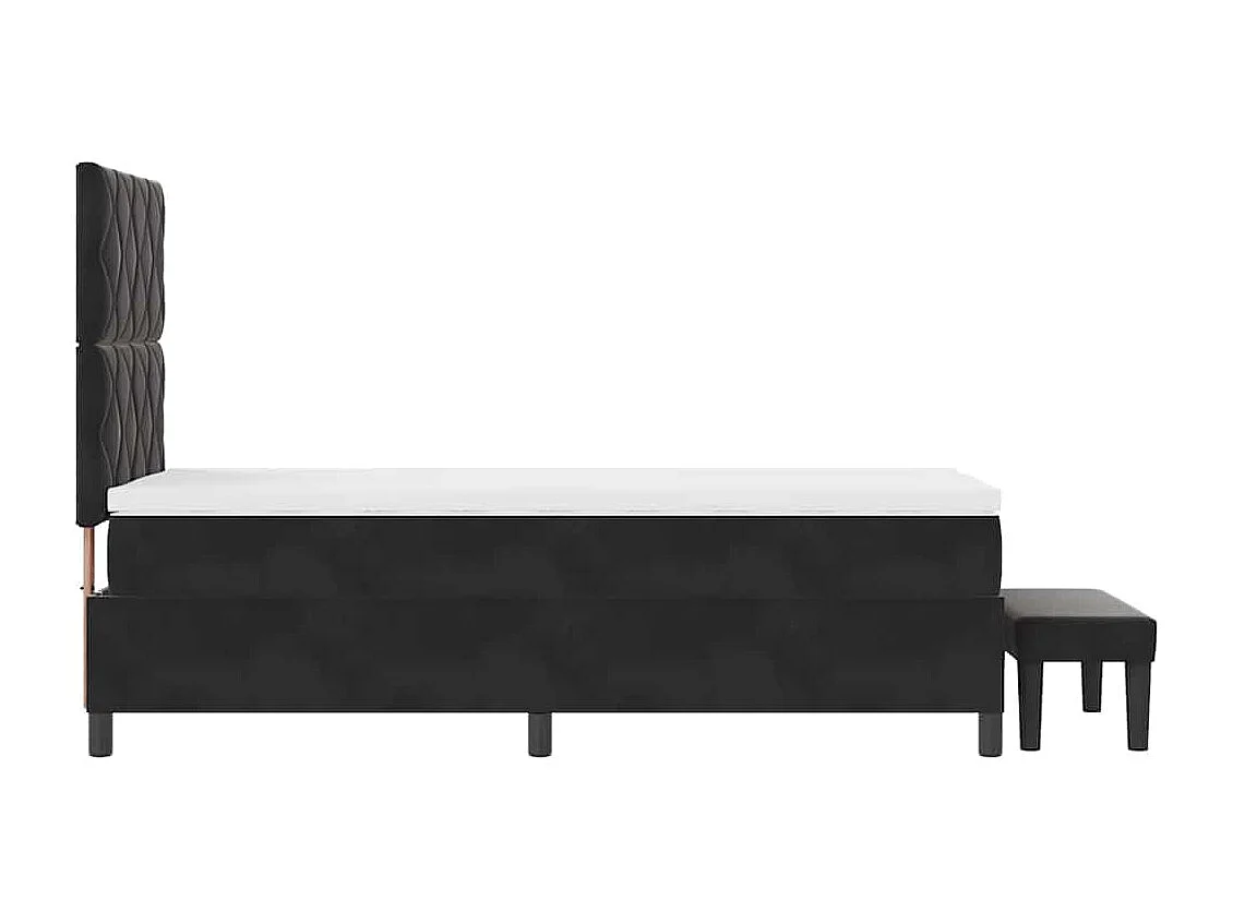 Boxspring bed met matras Zwart 90 x 190 cm Fluweel