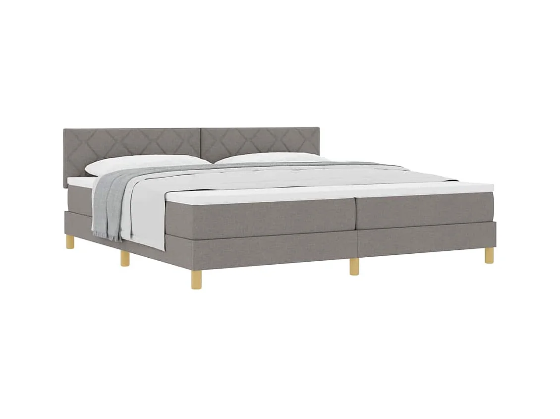 Cama box spring com colchão Cinzento-acastanhado 200 x 200 cm