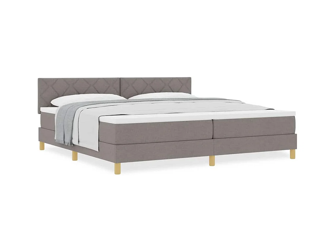 Cama box spring com colchão Cinzento-acastanhado 200 x 200 cm