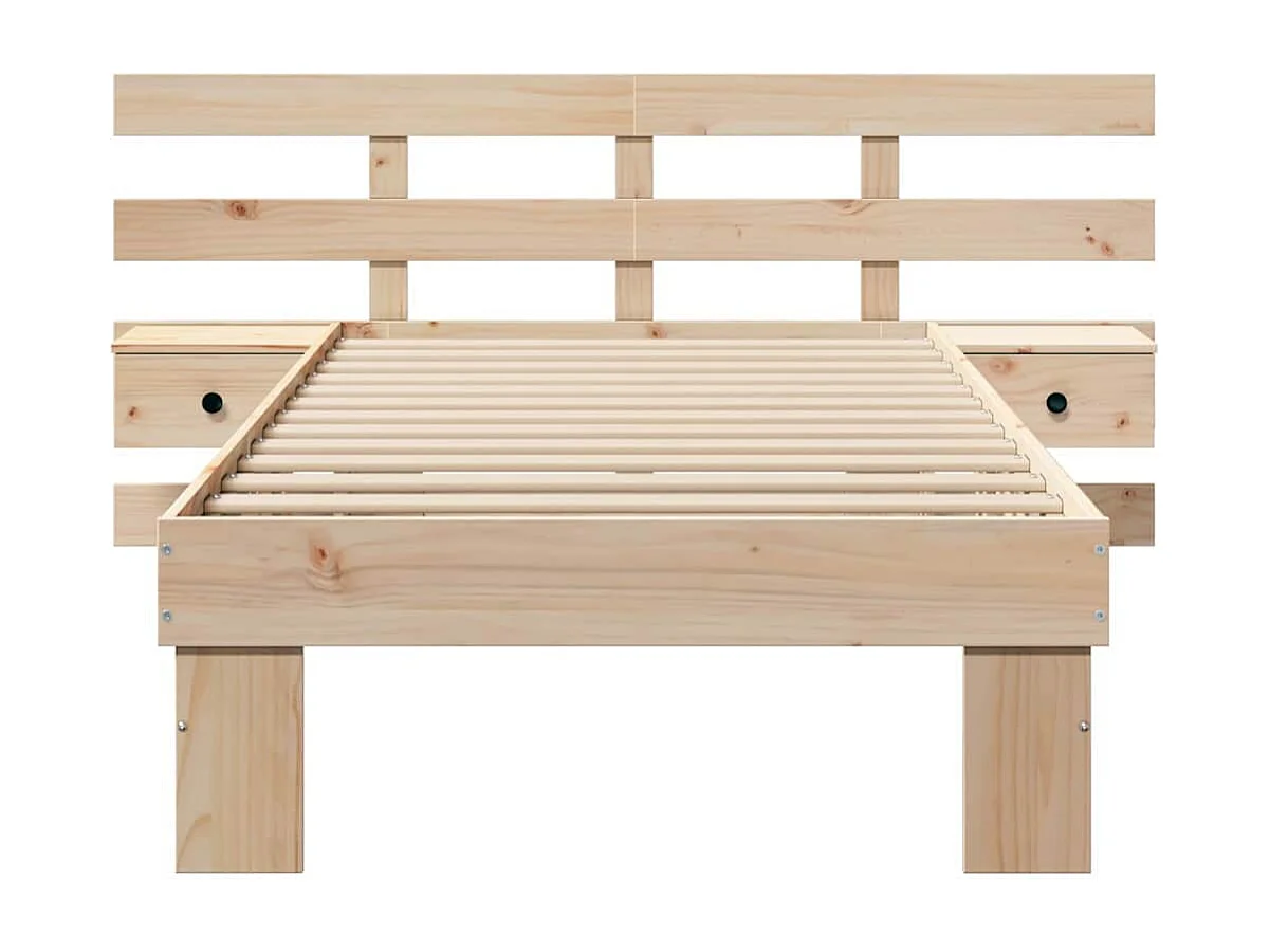 Estrutura da Cama Castanho 80 x 200 cm Madeira de pinho maciça