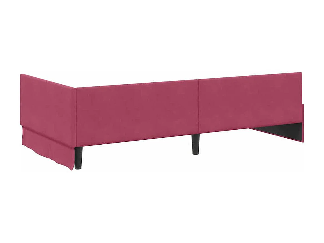 Cadre de lit d'angle Autre Rouge bordeaux 90 x 200 cm