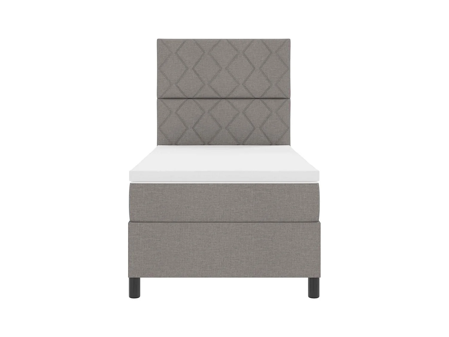 Cama Box com colchão Cinzento-acastanhado 90 x 190 cm tecido