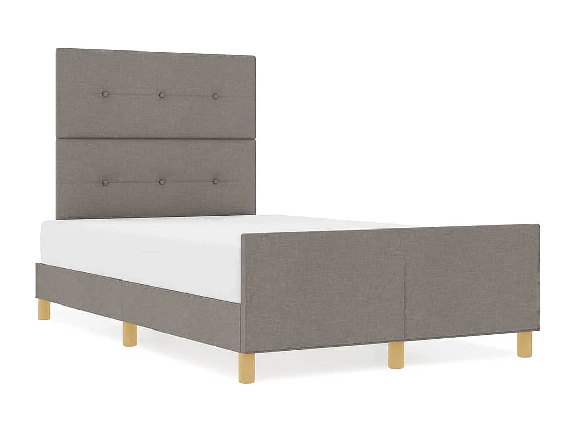 Bedframe met hoofdeinde Taupe 120 x 200 cm Stof