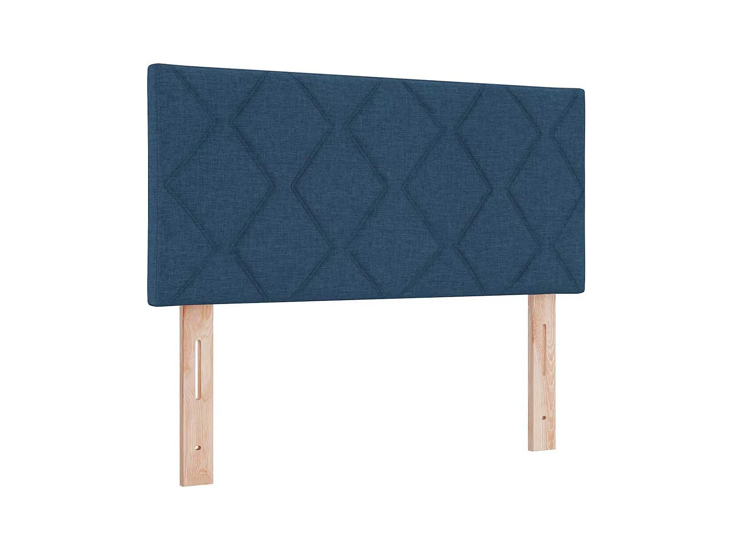 Cadre de lit avec matelas avec matelas Bleu 100 x 200 cm tissu