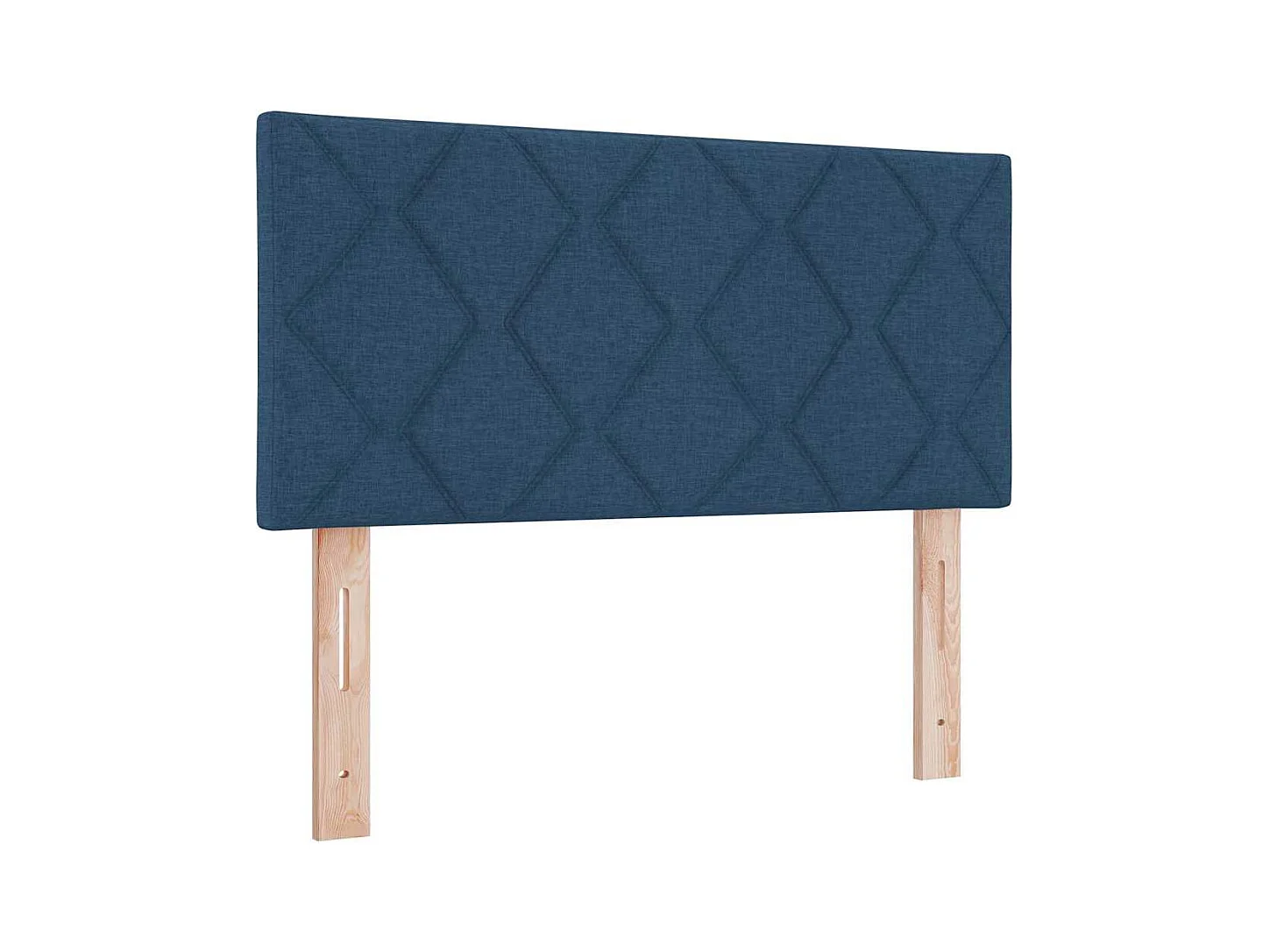 Cadre de lit avec matelas avec matelas Bleu 100 x 200 cm tissu