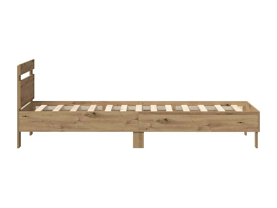 Estructura de cama con cabecera Roble artisan 90 x 200 cm