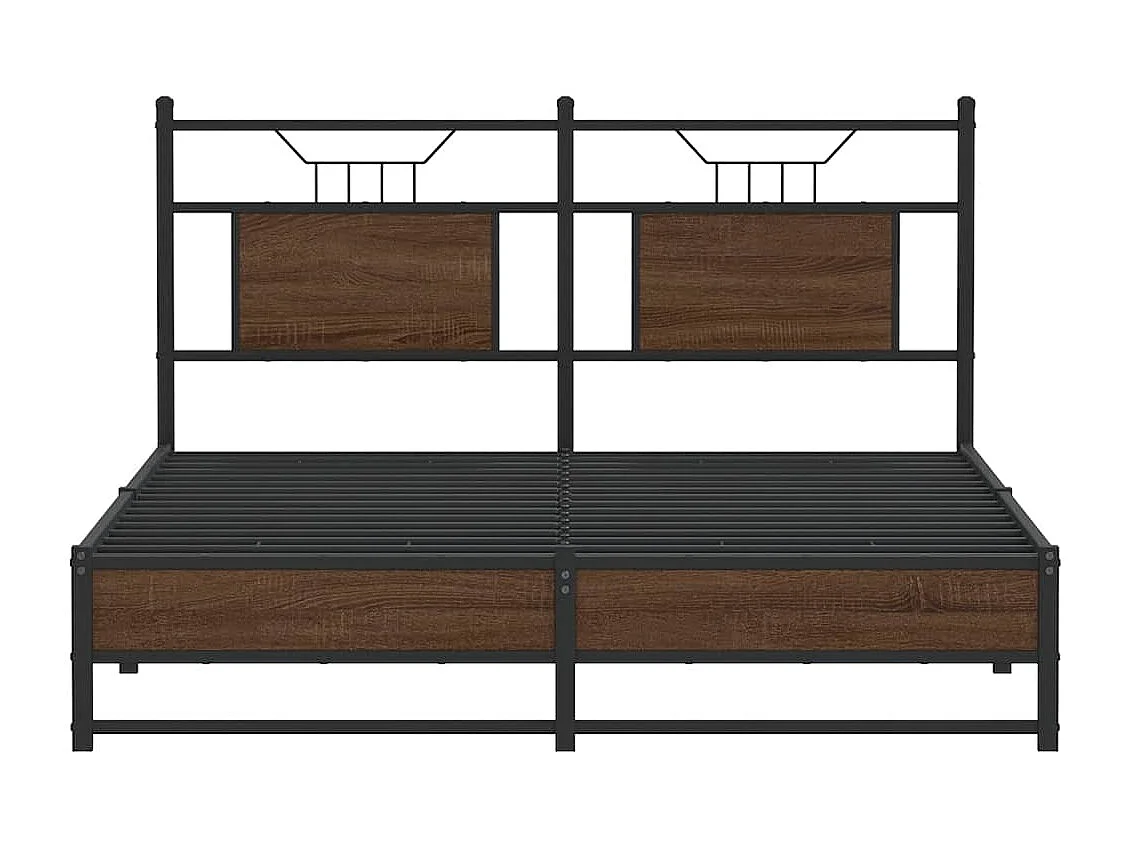 Bedframe zonder matras bewerkt hout bruin eikenkleur 150x200 cm