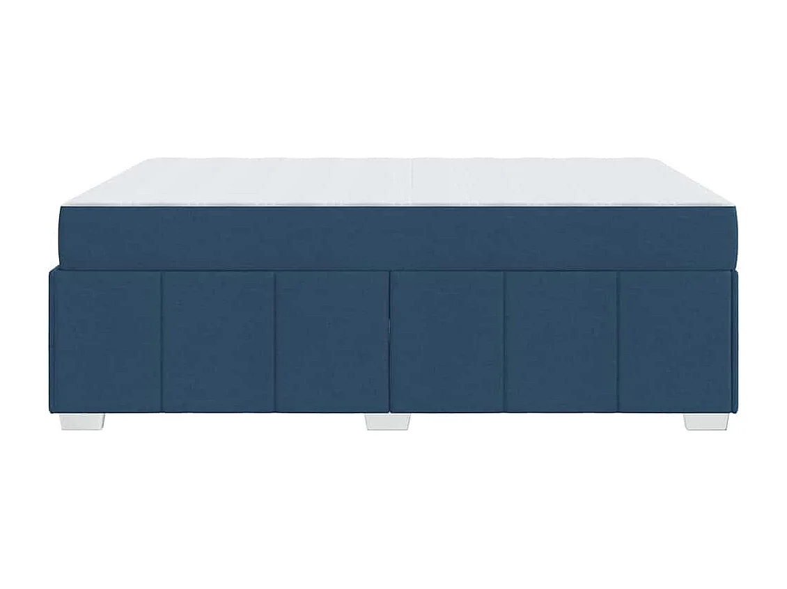 Cadre de lit avec matelas Bleu 160 x 200 cm tissu