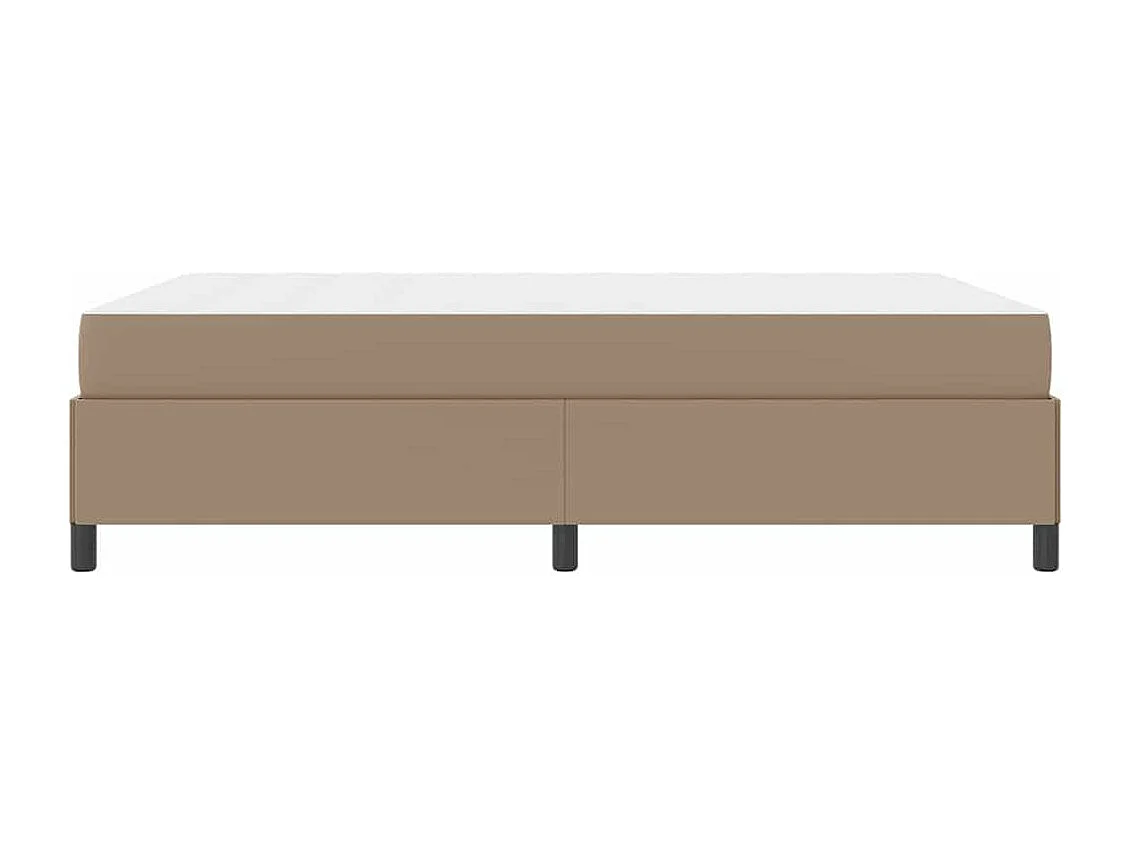 Cadre de lit avec matelas Cappuccino 140 x 200 cm Faux cuir