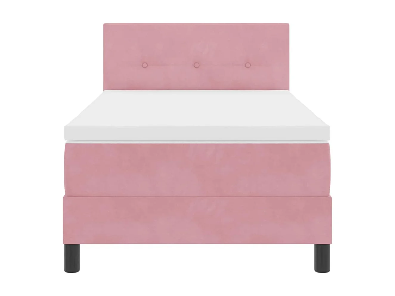 Cadre de lit avec matelas Rose 80 x 200 cm Velours