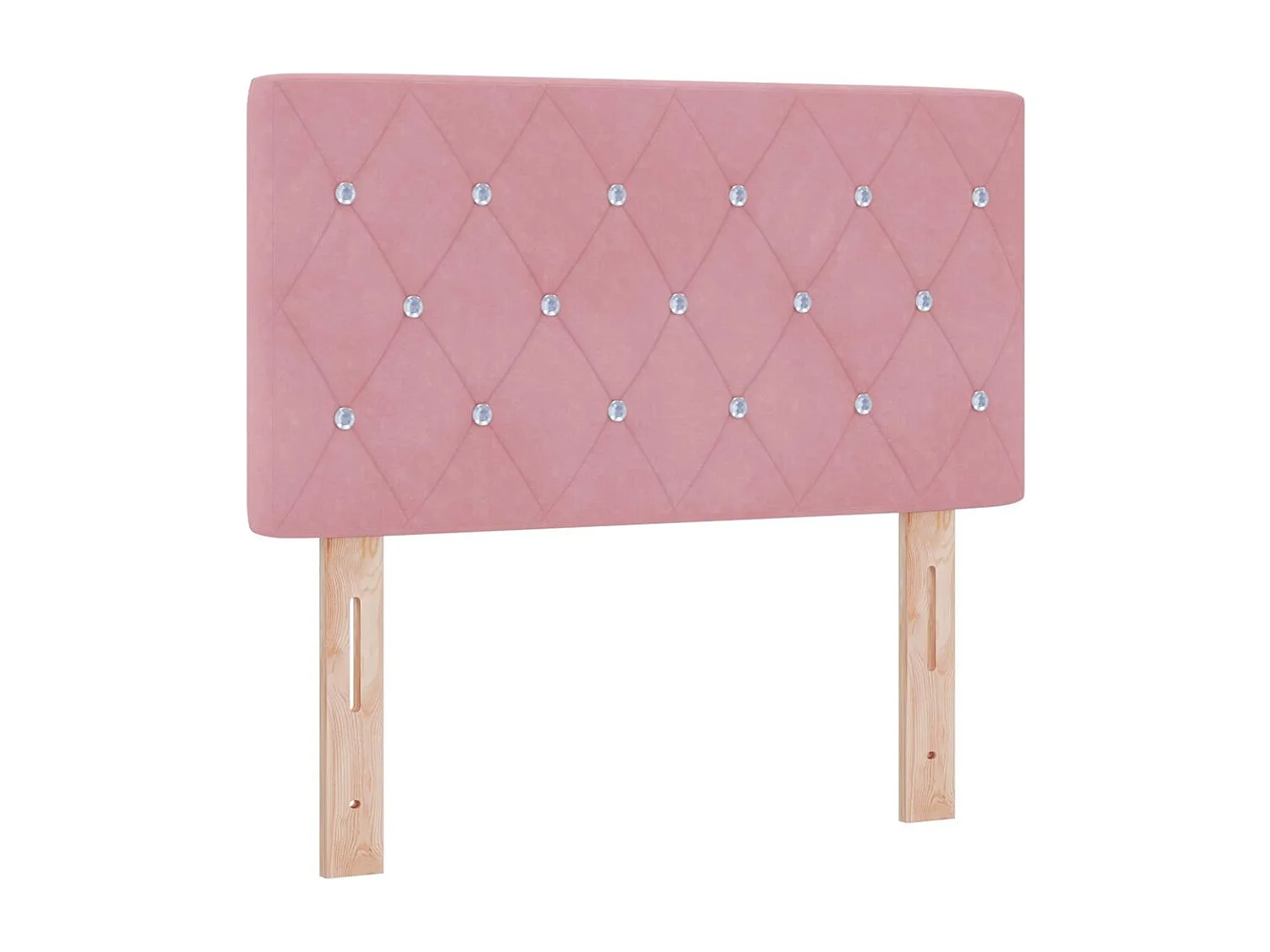 Cadre de lit avec matelas noir 100x200 cm en velours Rose