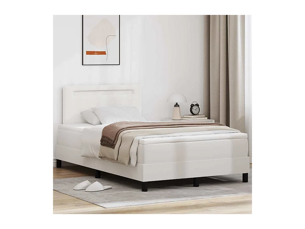 Estructura de cama con colchón 120 x 200 cm Cuero sintético