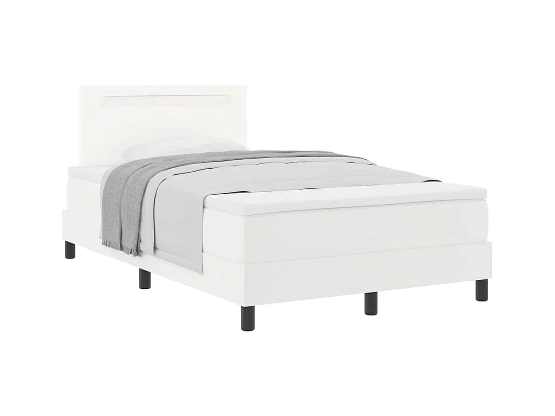 Estructura de cama con colchón 120 x 200 cm Cuero sintético