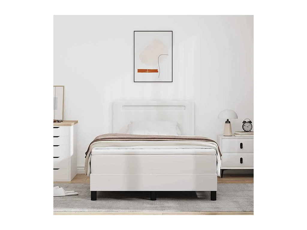 Estructura de cama con colchón 120 x 200 cm Cuero sintético