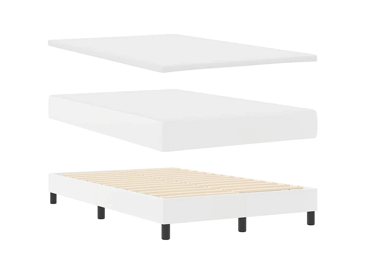 Estructura de cama con colchón 120 x 200 cm Cuero sintético