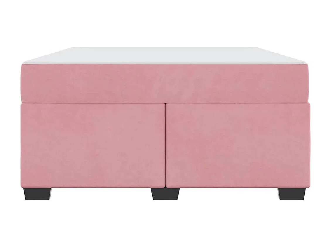 Estructura de cama con colchón Rosa 140 x 200 cm Terciopelo