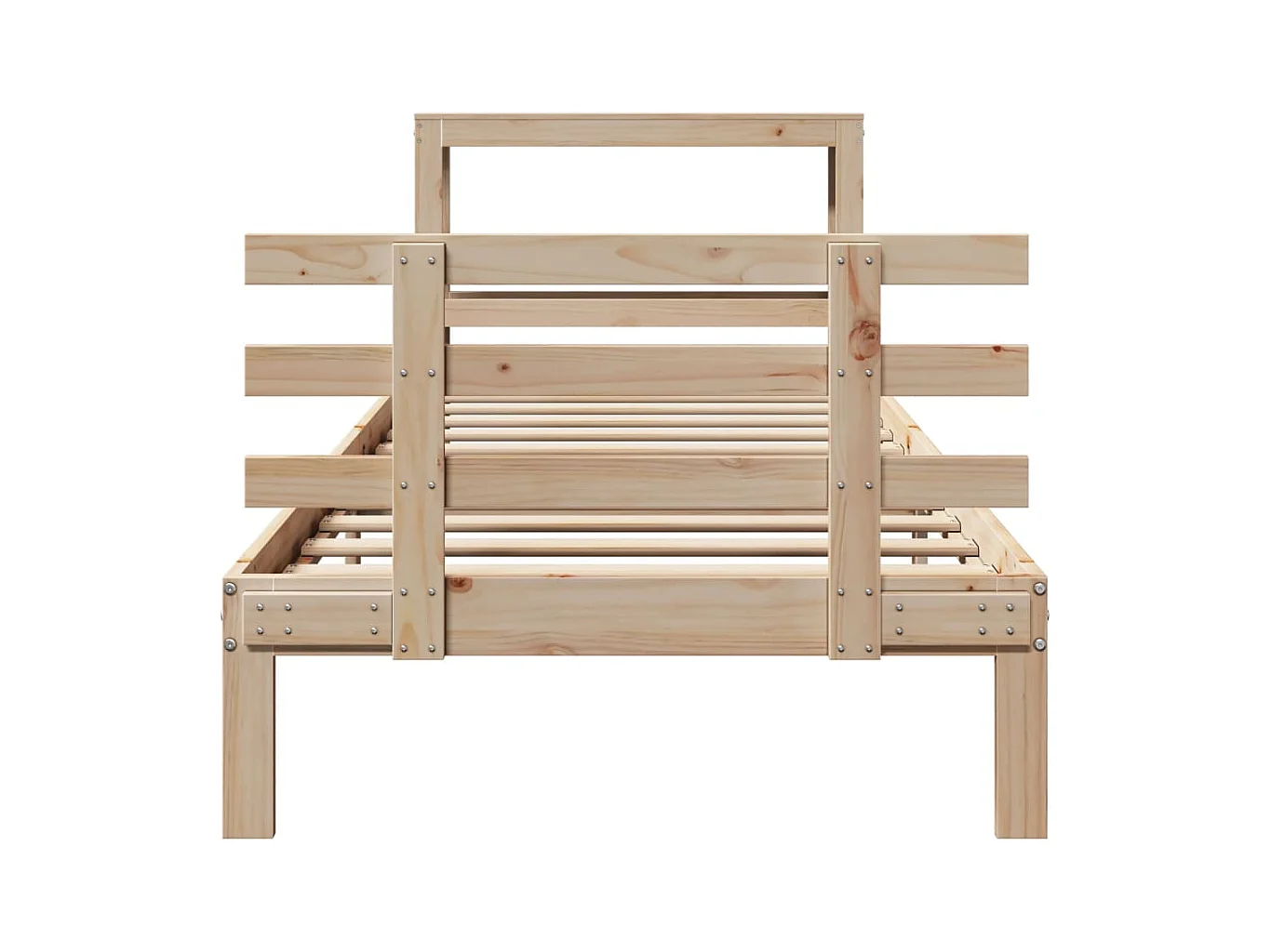 Cadre de lit avec tête de lit sans matelas 75x190 cm