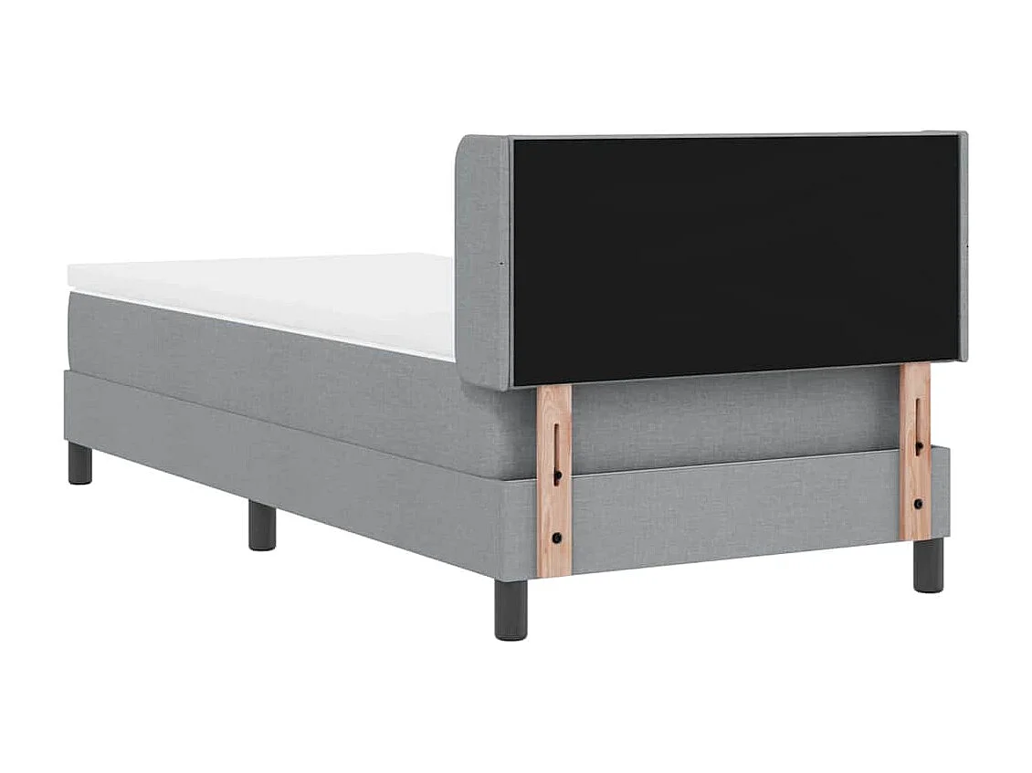 Cadre de lit avec matelas avec matelas Gris clair 100 x 200 cm