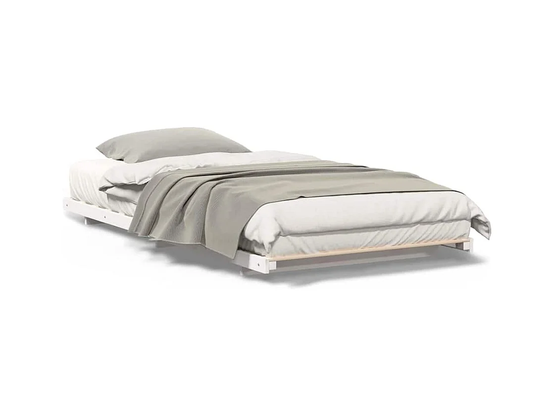 Estructura de cama Blanco 80 x 210 cm Madera maciza de pino