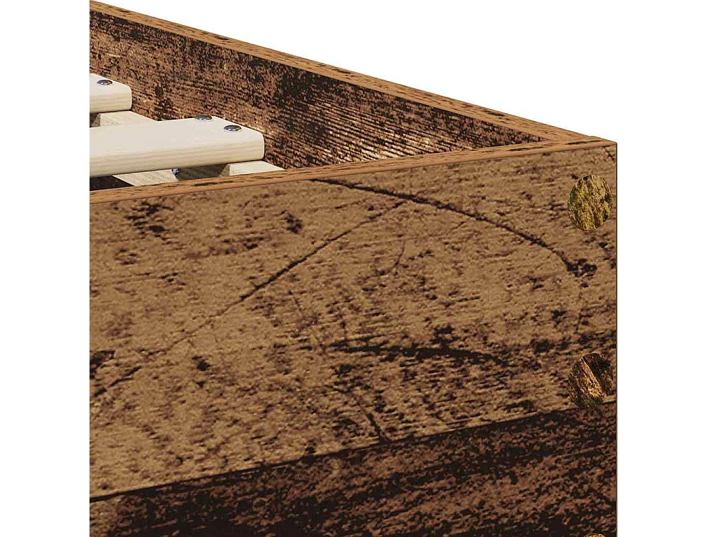 Estructura de cama con cabecera Madera vieja 90 x 190 cm