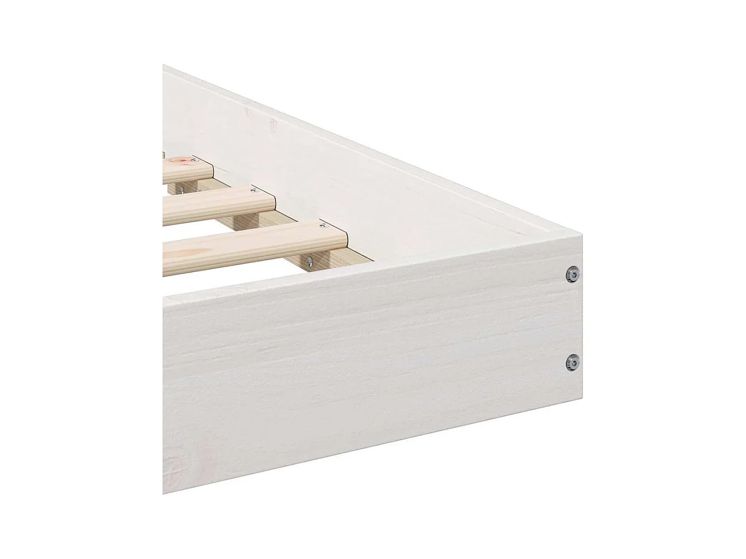 Cadre de lit Blanc 180 x 200 cm Bois massif en pin